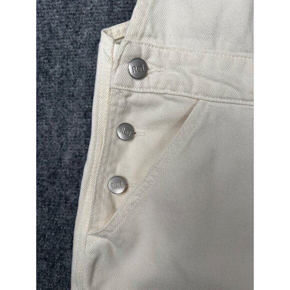 Reformation Smith Denim Overall Ivory Size 6 Boho Festival Hippie Casual Cowgirl - Picture 7 of 11